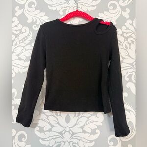 4/$25 • Zara Cutout Detail Black Top